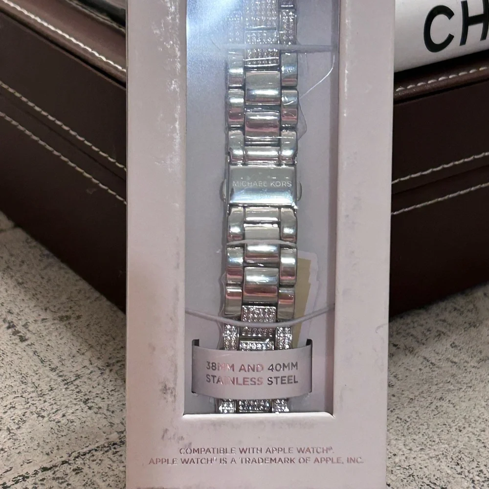 Michael Kors Silver Watch Band with Sparkling Accents - Picture 2 of 5
